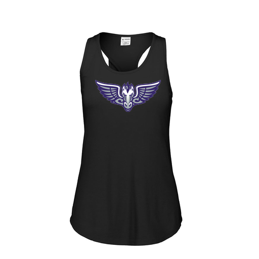 [FT0TUBBK-FAS-LOGO1] Ladies Tri Blend Tank Top (Female Adult S, Black)