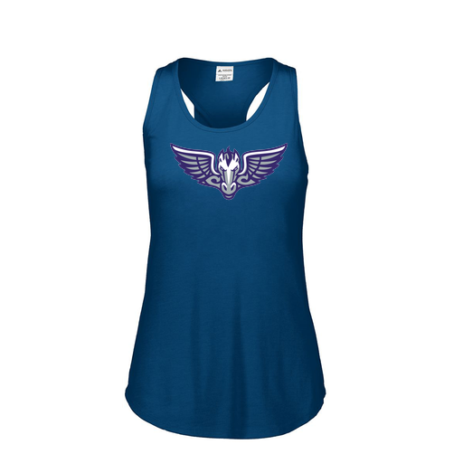 [FT0TUBNV-FAS-LOGO1] Ladies Tri Blend Tank Top (Female Adult S, Navy)