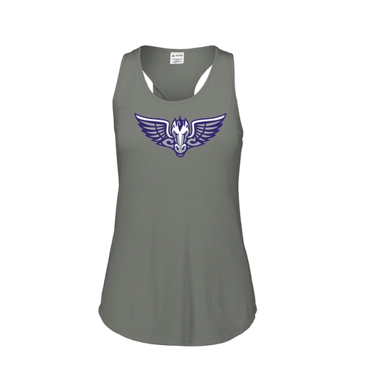 [FT0TUBGY-FAS-LOGO1] Ladies Tri Blend Tank Top (Female Adult S, Gray)