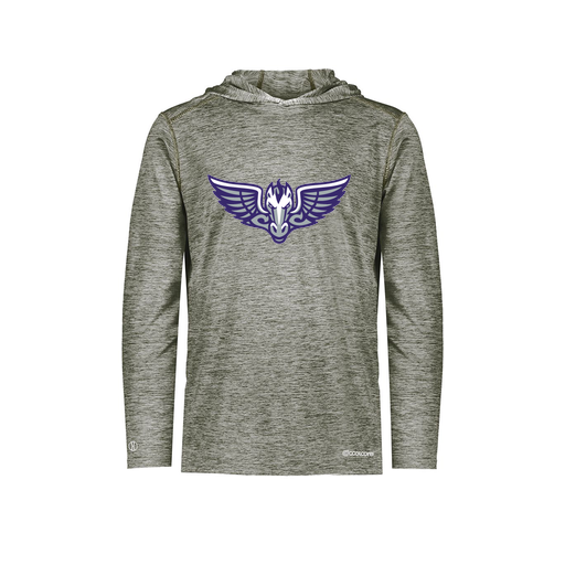 [FOLHCGGY-AS-LOGO1] Decker Men's Charge Hoodie (Adult S, Gray)