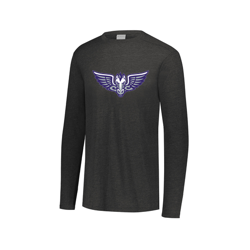 [FTLCUBBK-AXS-LOGO1] Decker Men's Tri-Blend T-Shirt - Long Sleeve (Adult XS, Black, Logo 1)