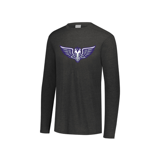 [FTLCUBBK-YS-LOGO1] Decker Youth Tri-Blend T-Shirt - Long Sleeve (Youth S, Black)