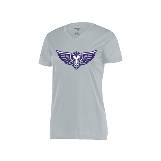 [222820.099.S-LOGO1] Ladies Movement Dri Fit Shirt (Female Adult S, Silver, Logo 1)