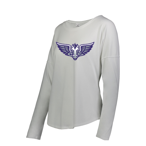 [FTLCUBWH-FAS-LOGO1] Decker Women's Tri-Blend T-Shirt - Long Sleeve (Female Adult S, White)