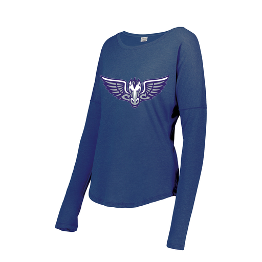 [FTLCUBRY-FAS-LOGO1] Decker Women's Tri-Blend T-Shirt - Long Sleeve (Female Adult S, Royal)